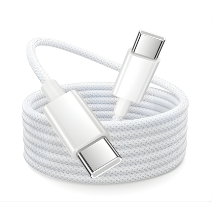 USB-C to USB-C Charger Cable 3M – 60W / 100W Fast Charging (For iPhone 15/16/17, iPad, Samsung, Android, USB-C Devices) Smartphone