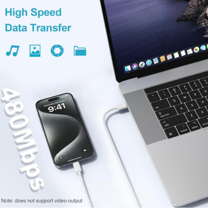 USB-C to USB-C Charger Cable 3M – 60W / 100W Fast Charging (For iPhone 15/16/17, iPad, Samsung, Android, USB-C Devices) Smartphone