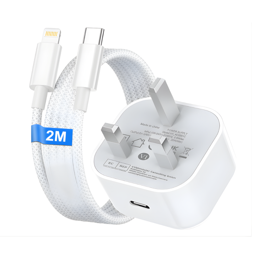 20W iPhone Fast Charger with 2M USB-C to Lightning Cable