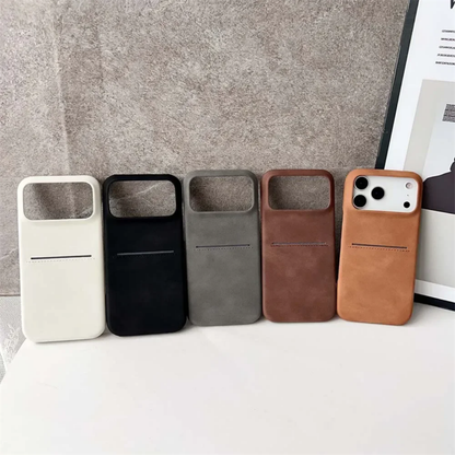 PU Leather Phone Case with Card Slot for iPhone 17 / 17 Air / 17 Pro / 17 Pro Max / 16 / 16 Plus / 16 Pro / 16 Pro Max / (All models from 11-17 series)