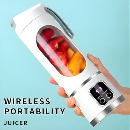 Portable USB Rechargeable Blender - 12 Blade Mini Juicer (450ml)