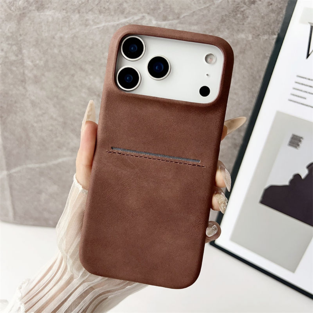 PU Leather Phone Case with Card Slot for iPhone 17 / 17 Air / 17 Pro / 17 Pro Max / 16 / 16 Plus / 16 Pro / 16 Pro Max / (All models from 11-17 series)
