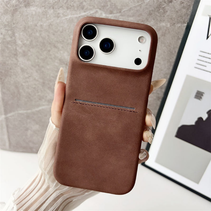 PU Leather Phone Case with Card Slot for iPhone 17 / 17 Air / 17 Pro / 17 Pro Max / 16 / 16 Plus / 16 Pro / 16 Pro Max / (All models from 11-17 series)