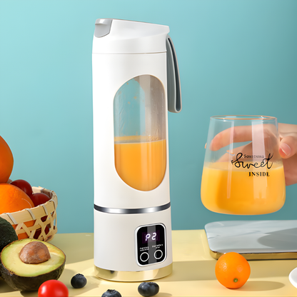Portable USB Rechargeable Blender - 12 Blade Mini Juicer (450ml)