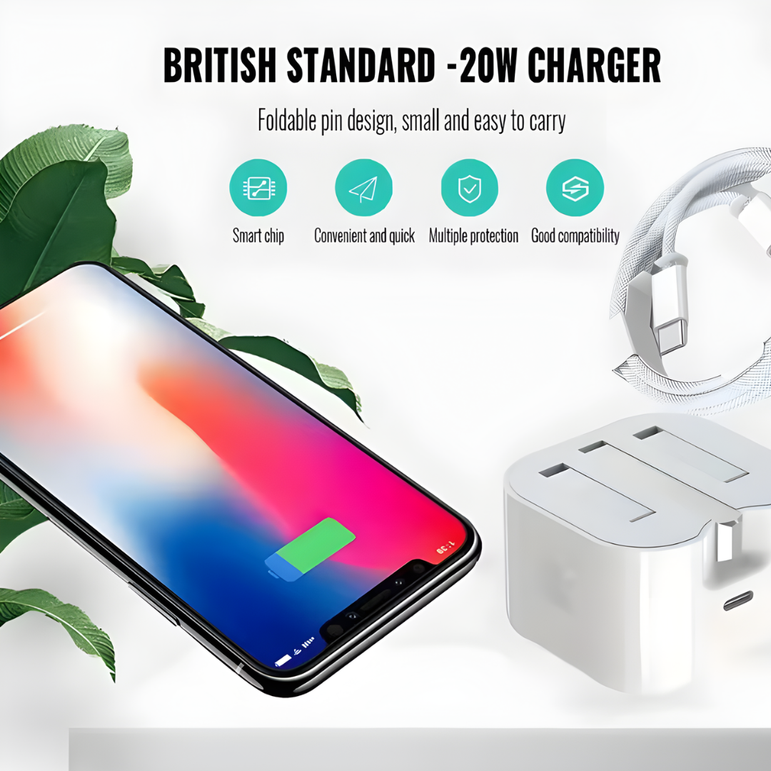 Charger For iPad and iPhone17/16/15/QC3.0 Quick Charge PD 25W Type C Fast Charging Travel Wall Charger Power Adapter