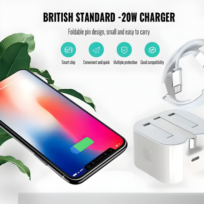 Charger For iPad and iPhone17/16/15/QC3.0 Quick Charge PD 25W Type C Fast Charging Travel Wall Charger Power Adapter
