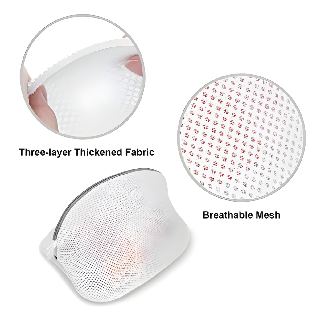 2-Pack Mesh Laundry Bags for Shoes, Delicates & Trainers with Zippers