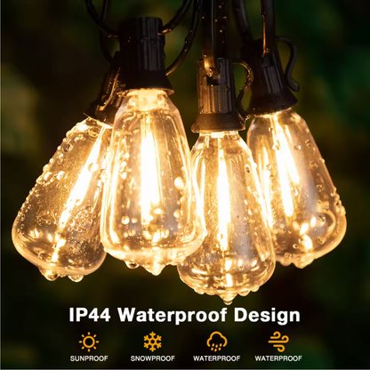 Heavy-Duty IP65 Waterproof LED String Lights, Connectable (7.6M/10M/15M/20M)