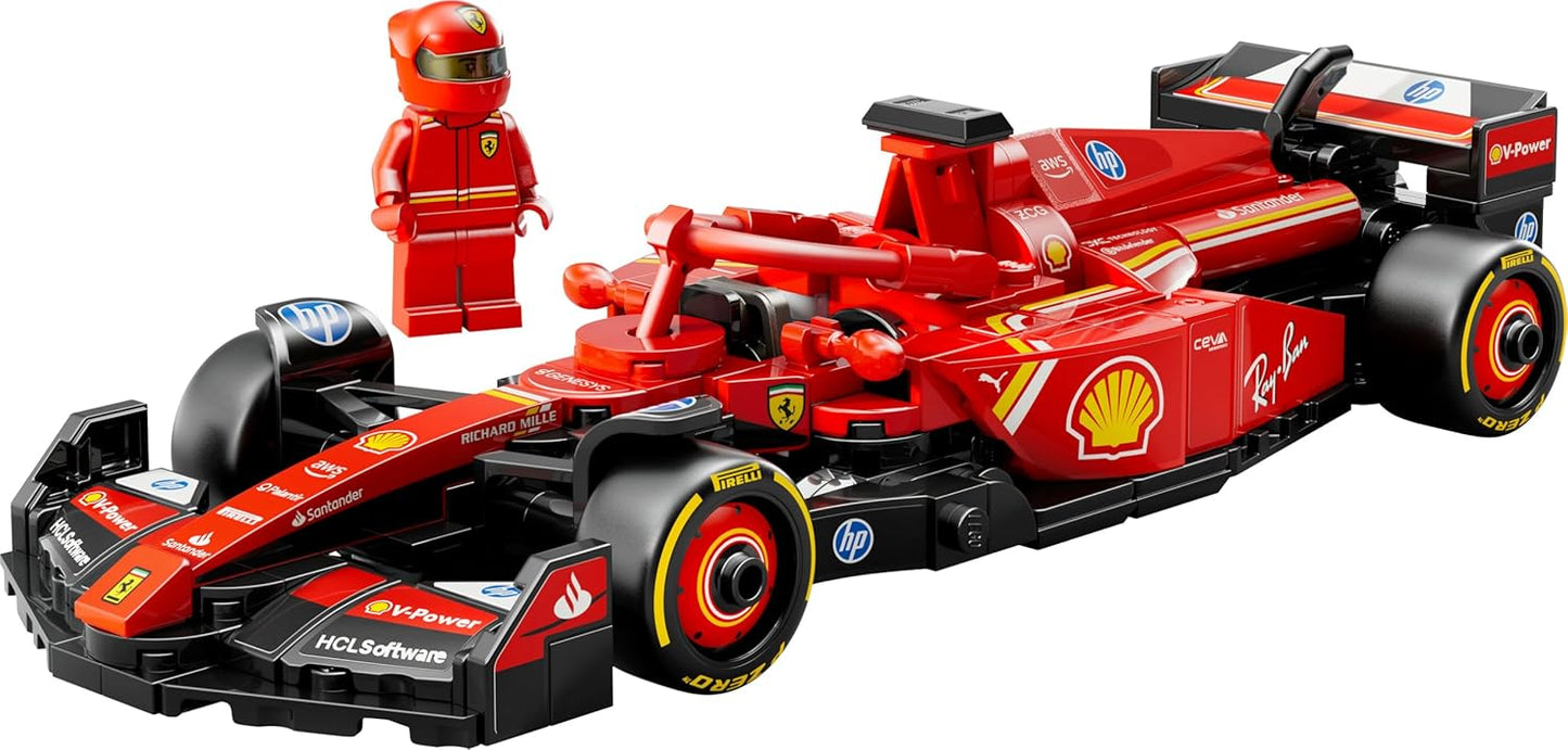 LEGO Speed Champions Ferrari SF-24 F1 Race Car Toy - Model Kit w/a Formula 1 Driver Minifigure - Gift for 10+ Year Old Boys, Girls & Adult Motorsport Fans - Christmas Treat - 77242