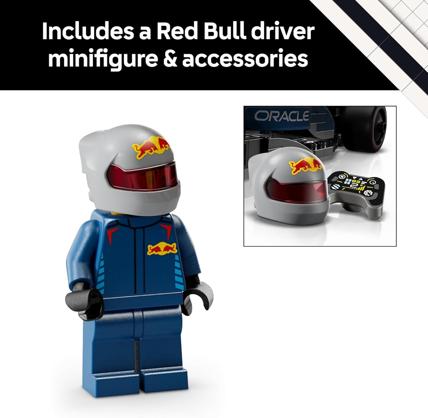 LEGO Speed Champions Oracle Red Bull Racing RB20 F1 Race Car Model 77243 with Collectible Driver Minifigure for Adults & Racing Fans