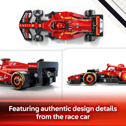 LEGO Speed Champions Ferrari SF-24 F1 Race Car Toy - Model Kit w/a Formula 1 Driver Minifigure - Gift for 10+ Year Old Boys, Girls & Adult Motorsport Fans - Christmas Treat - 77242