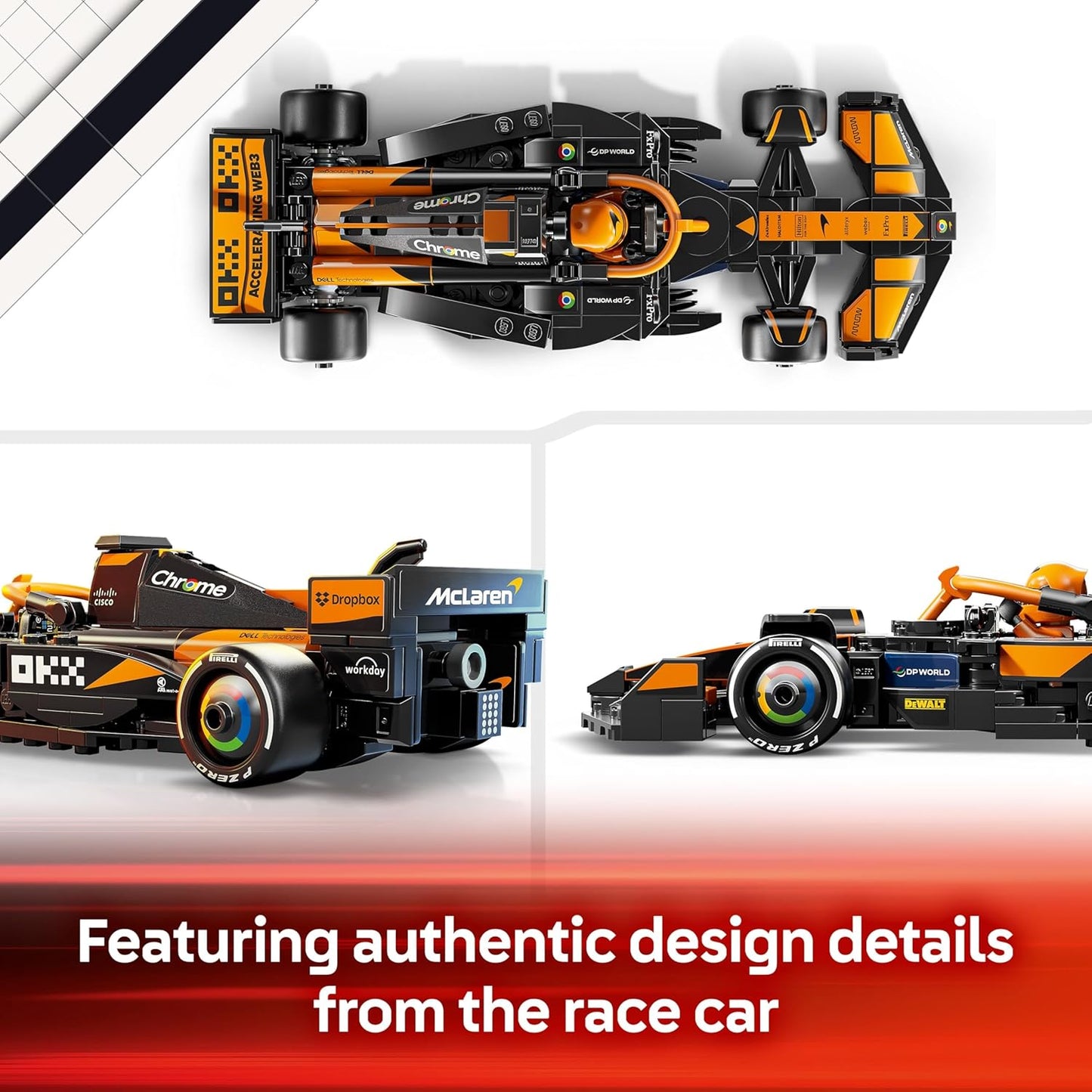 LEGO Speed Champions McLaren F1 Team MCL38 Race Car Toy - Model Kit w/a Collectible Formula 1 Driver Minifigure - Gift for 10+ Year Old Boys, Girls and Adult Motorsport Fans - 77251