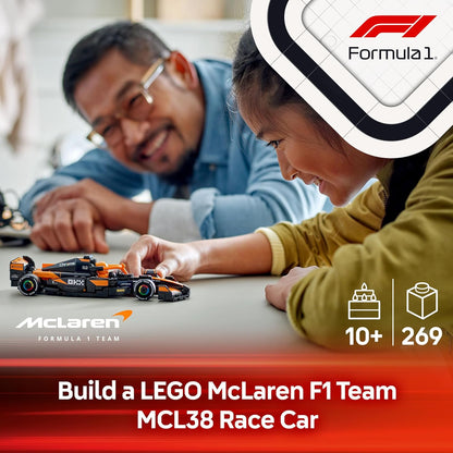LEGO Speed Champions McLaren F1 Team MCL38 Race Car Toy - Model Kit w/a Collectible Formula 1 Driver Minifigure - Gift for 10+ Year Old Boys, Girls and Adult Motorsport Fans - 77251