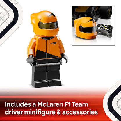 LEGO Speed Champions McLaren F1 Team MCL38 Race Car Toy - Model Kit w/a Collectible Formula 1 Driver Minifigure - Gift for 10+ Year Old Boys, Girls and Adult Motorsport Fans - 77251