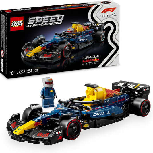 LEGO Speed Champions Oracle Red Bull Racing RB20 F1 Race Car Model 77243 with Collectible Driver Minifigure for Adults & Racing Fans