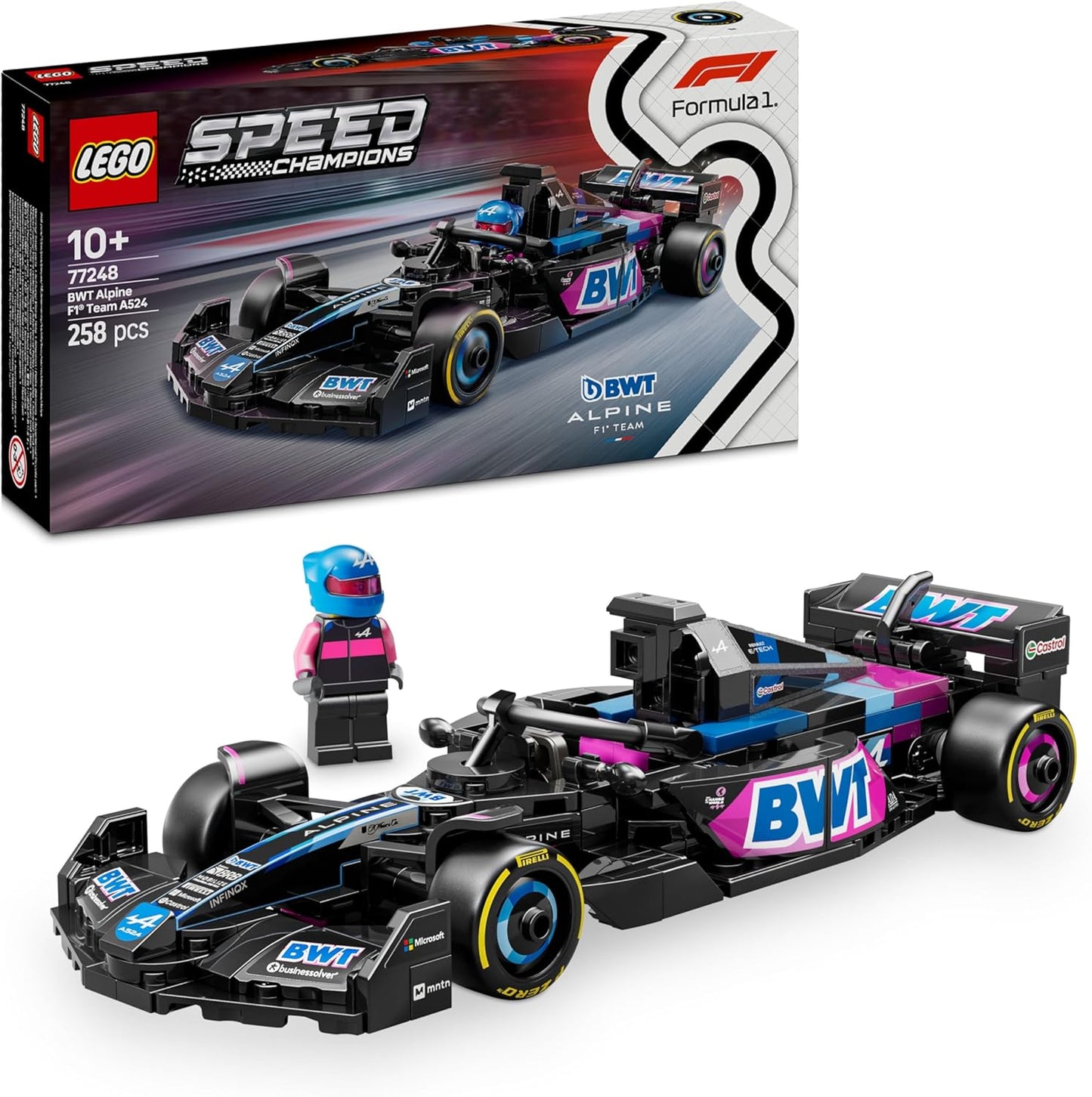 LEGO Speed Champions F1 Race Car Collection – Ferrari, Red Bull, Mercedes, McLaren, Aston Martin, Williams, Sauber, Haas, Alpine & VCARB – Buildable Model Kits with Minifigures (10+ Years)