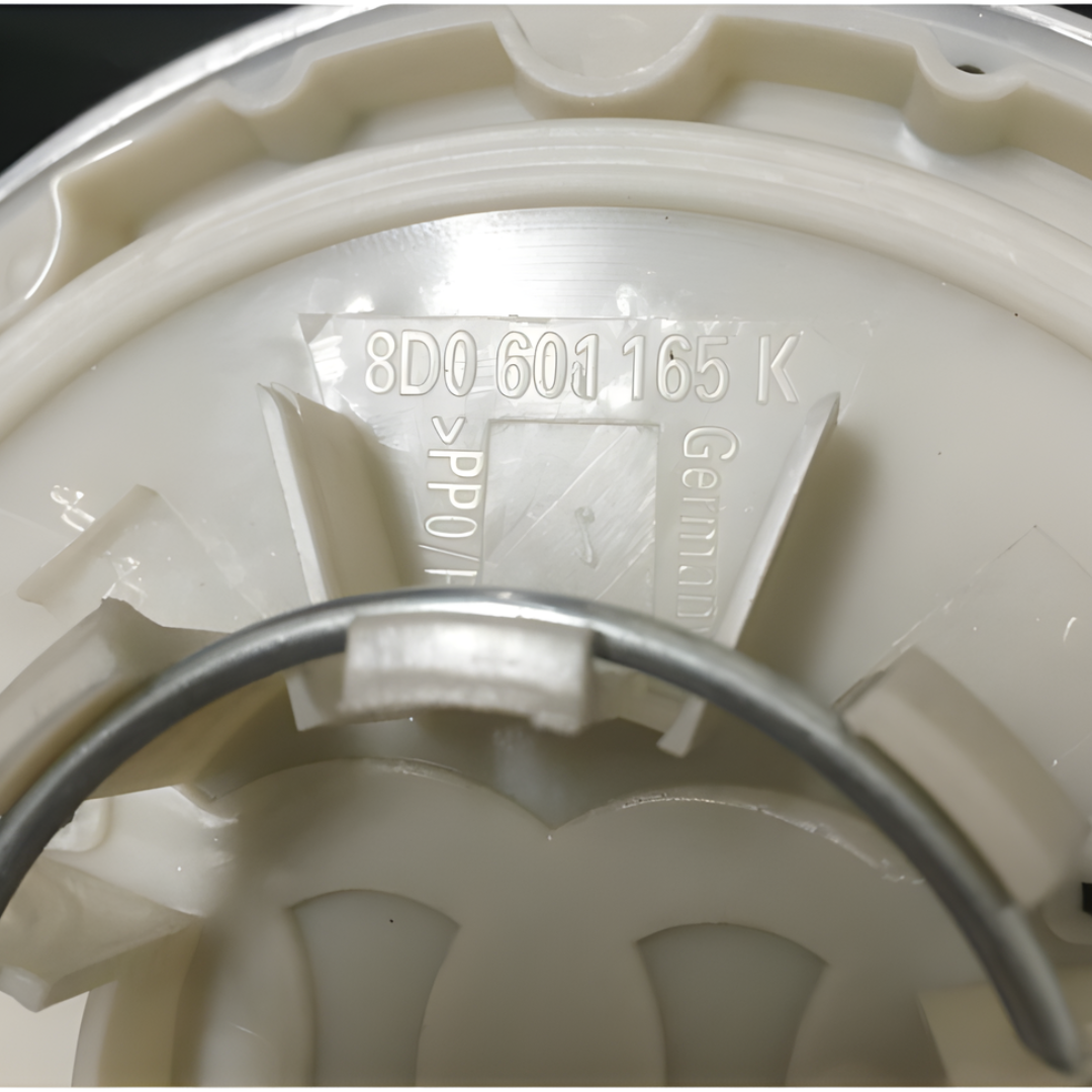 4x AUDI 147mm WHEEL CENTRE CAPS FOR AUDI RS4 TT STYLE TT A4 S4 8D0601165K