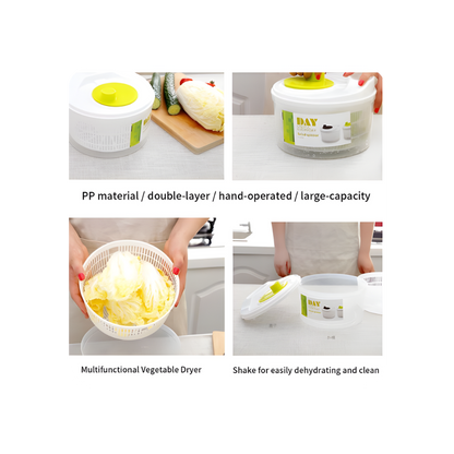 Large Capacity Vegetable & Salad Spinner with Easy Shake Handle