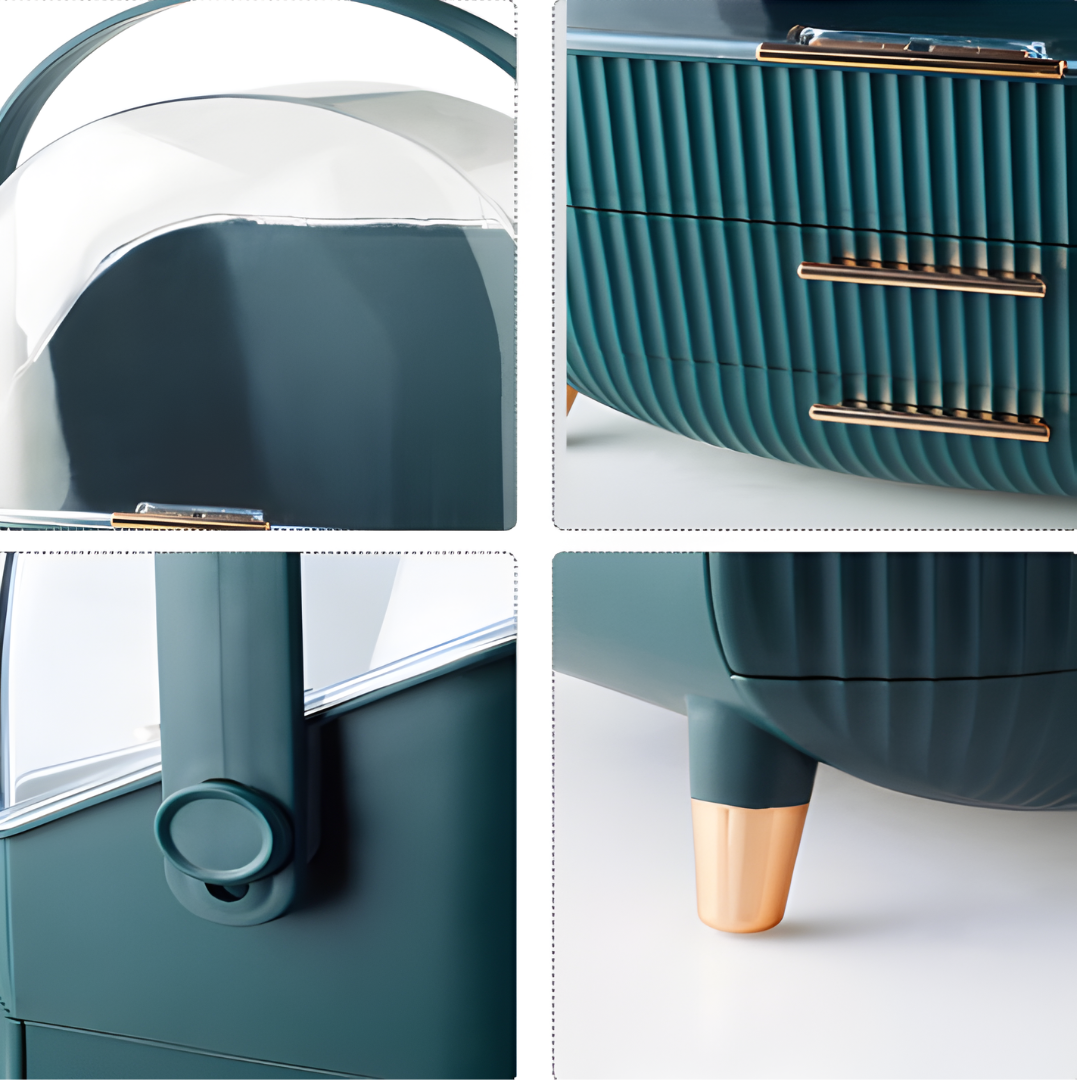 Portable Large Capacity Cosmetic Organizer with Drawers