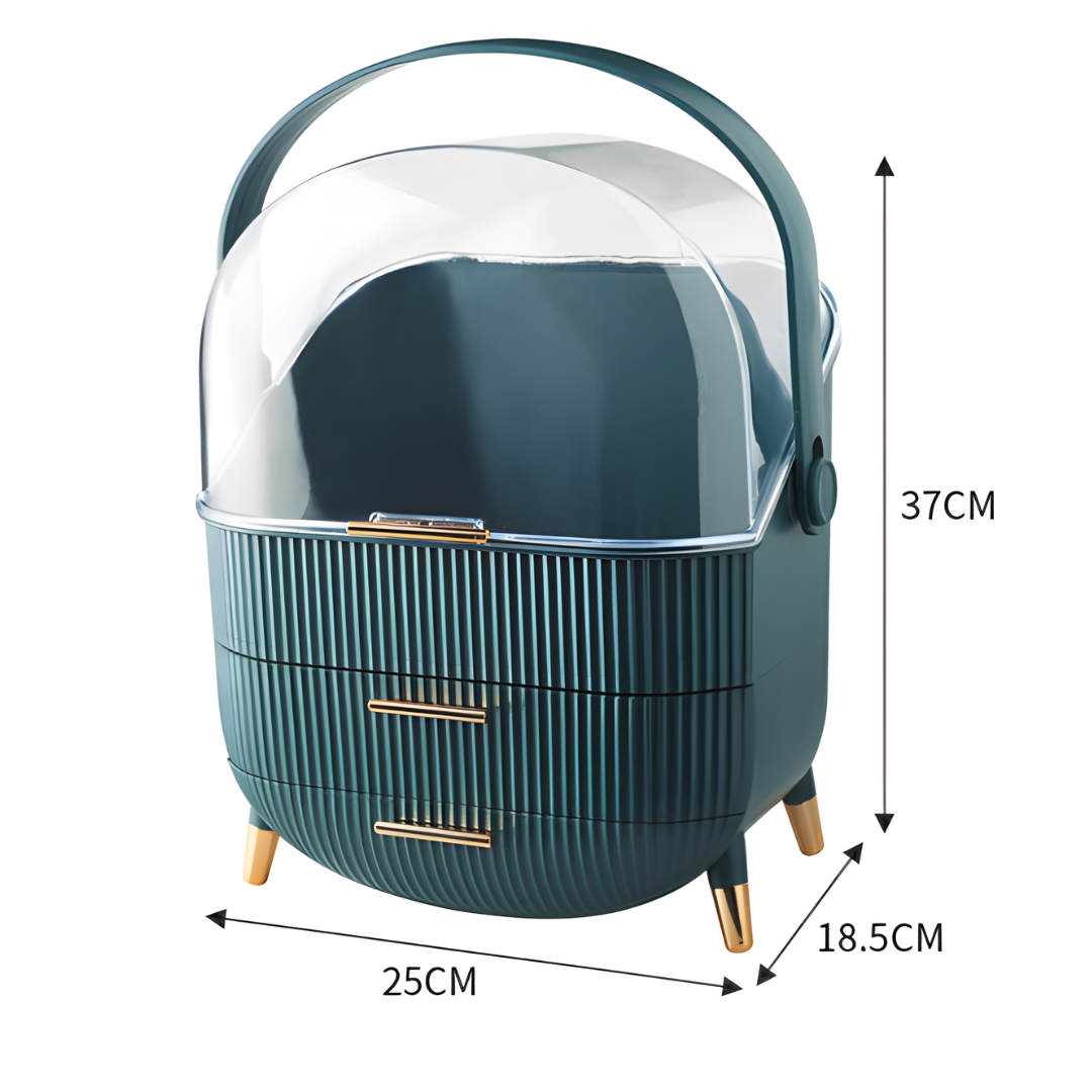 Portable Large Capacity Cosmetic Organizer with Drawers