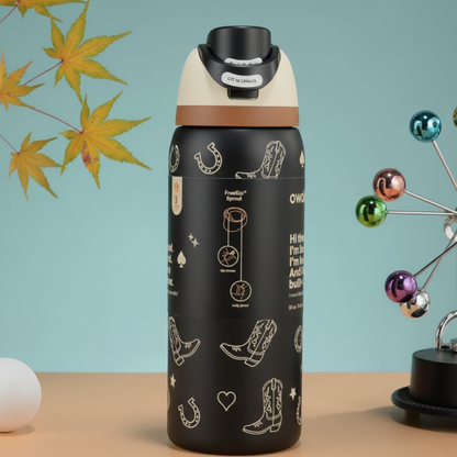 32oz Insulated Flip-Top Water Bottle – Multiple Styles