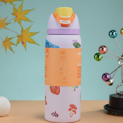 32oz Insulated Flip-Top Water Bottle – Multiple Styles