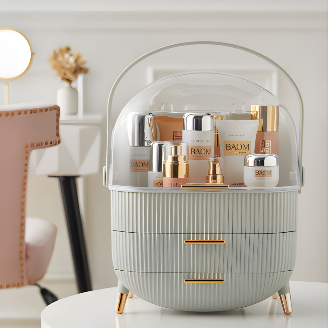 Portable Large Capacity Cosmetic Organizer with Drawers