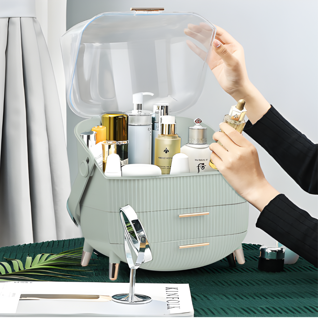Portable Large Capacity Cosmetic Organizer with Drawers