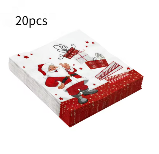 20/40/60 Pcs Christmas Paper Napkins - Christmas 2025