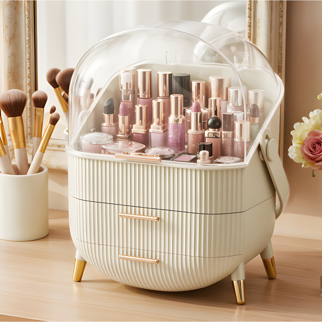 Portable Large Capacity Cosmetic Organizer with Drawers