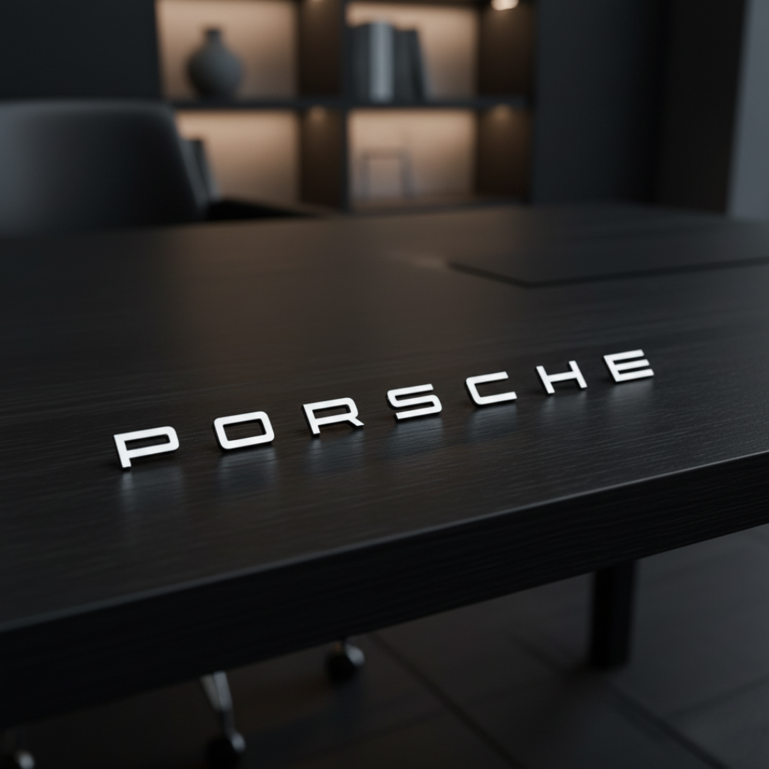 Chrome Porsche Lettering Rear Boot Badge Emblem For 911 Carrera Cayenne Turbo GT3