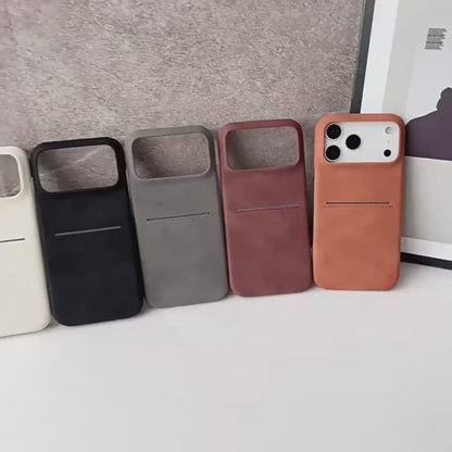 PU Leather Phone Case with Card Slot for iPhone 17 / 17 Air / 17 Pro / 17 Pro Max / 16 / 16 Plus / 16 Pro / 16 Pro Max / (All models from 11-17 series)