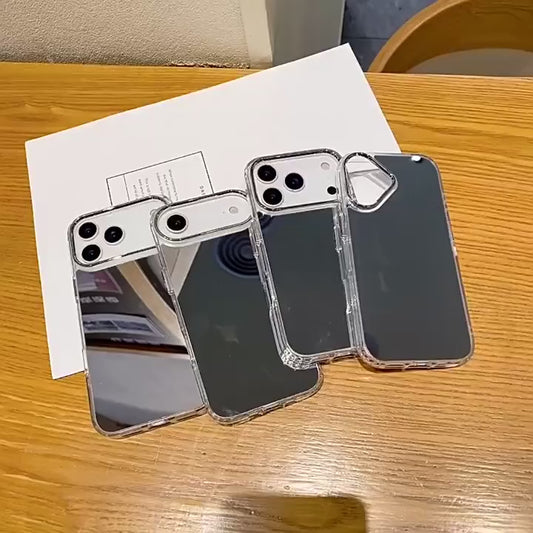 Fashion Mirror Clear Protective Case for iPhone 17 / 17 Air / 17 Pro / 17 Pro Max / 16 / 16 Plus / 16 Pro / 16 Pro Max / (All models from 11-17 series)