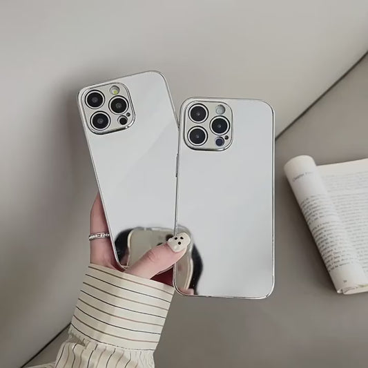 Luxury Glossy Mirror Phone Case for iPhone (Gold/Silver) for iPhone 16 / 16 E / 16 Plus / 16 Pro / 16 Pro Max / (All models from 11-17 series)